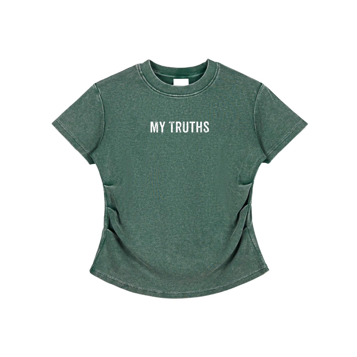 My Truths Vintaged-Wash Bodycon Cotton T-Shirt