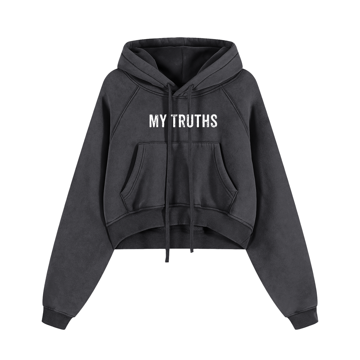 My Truths Snow Washed Cropped Hoodie