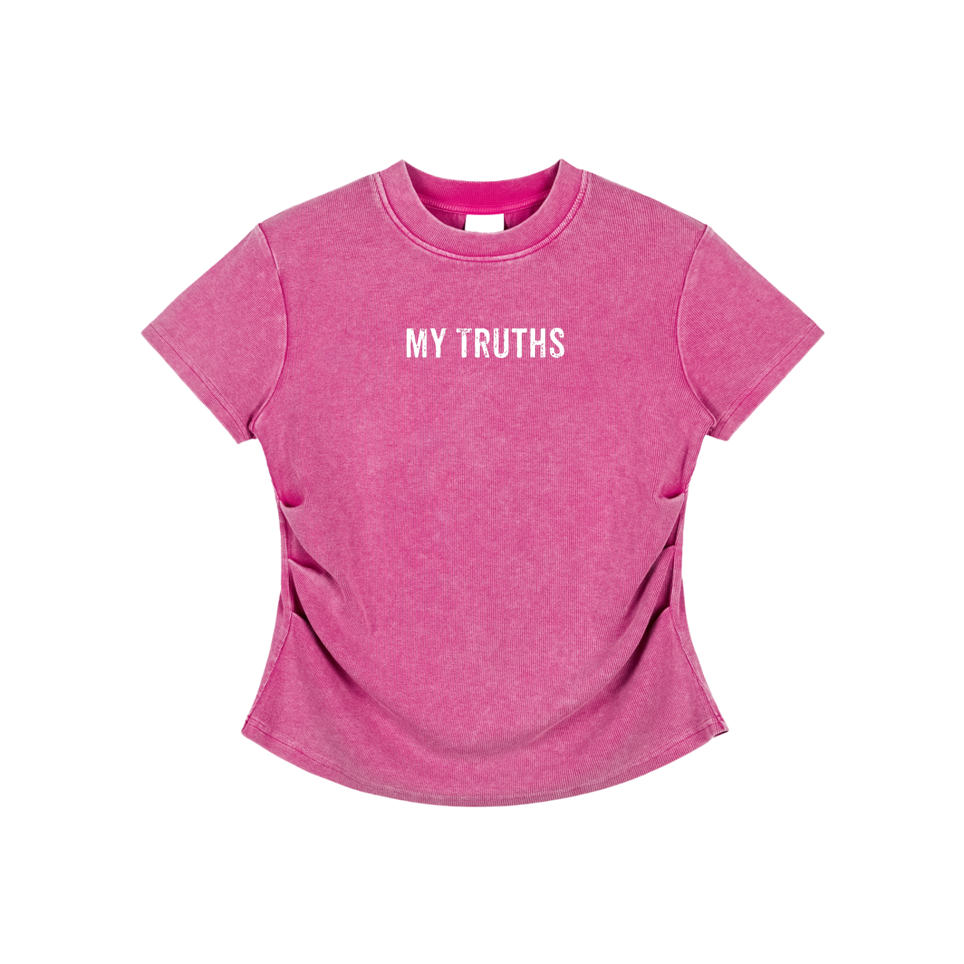 My Truths Vintaged-Wash Bodycon Cotton T-Shirt