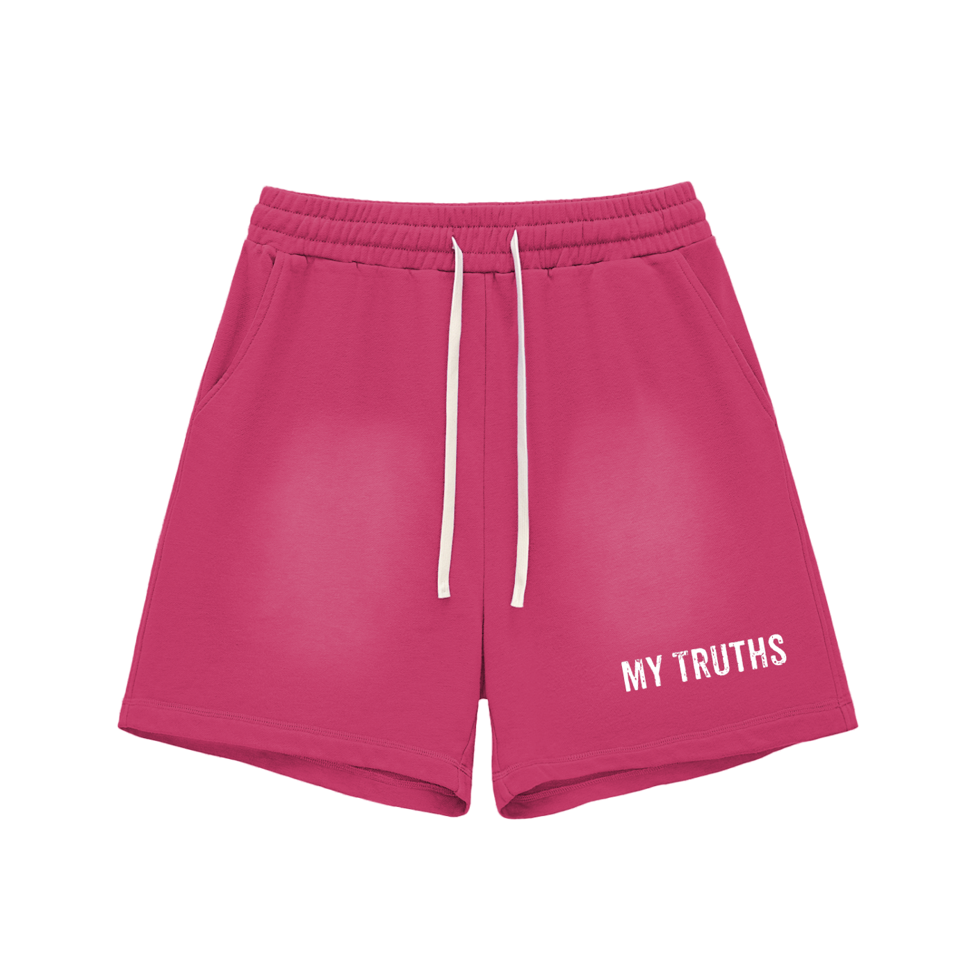 My Truths Sun Fade Raw Edge Cotton Shorts