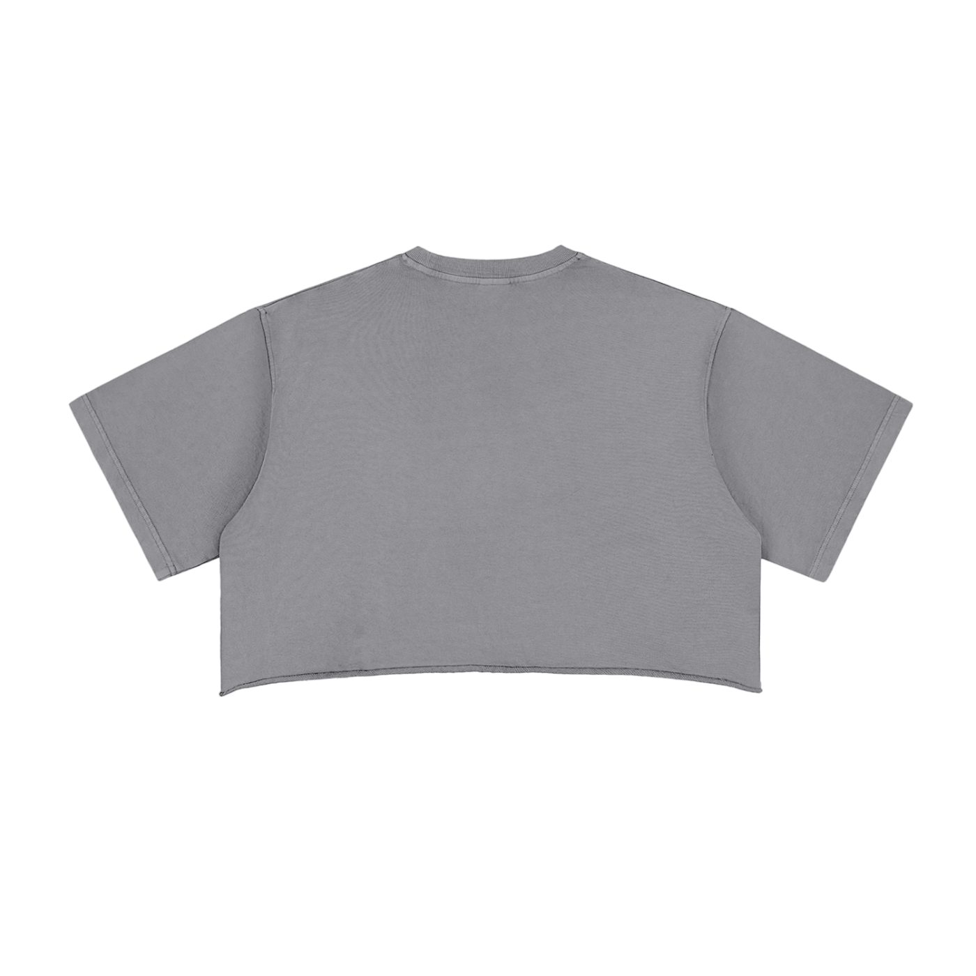 My Truths Snow Washed Raw Edge Crop Top