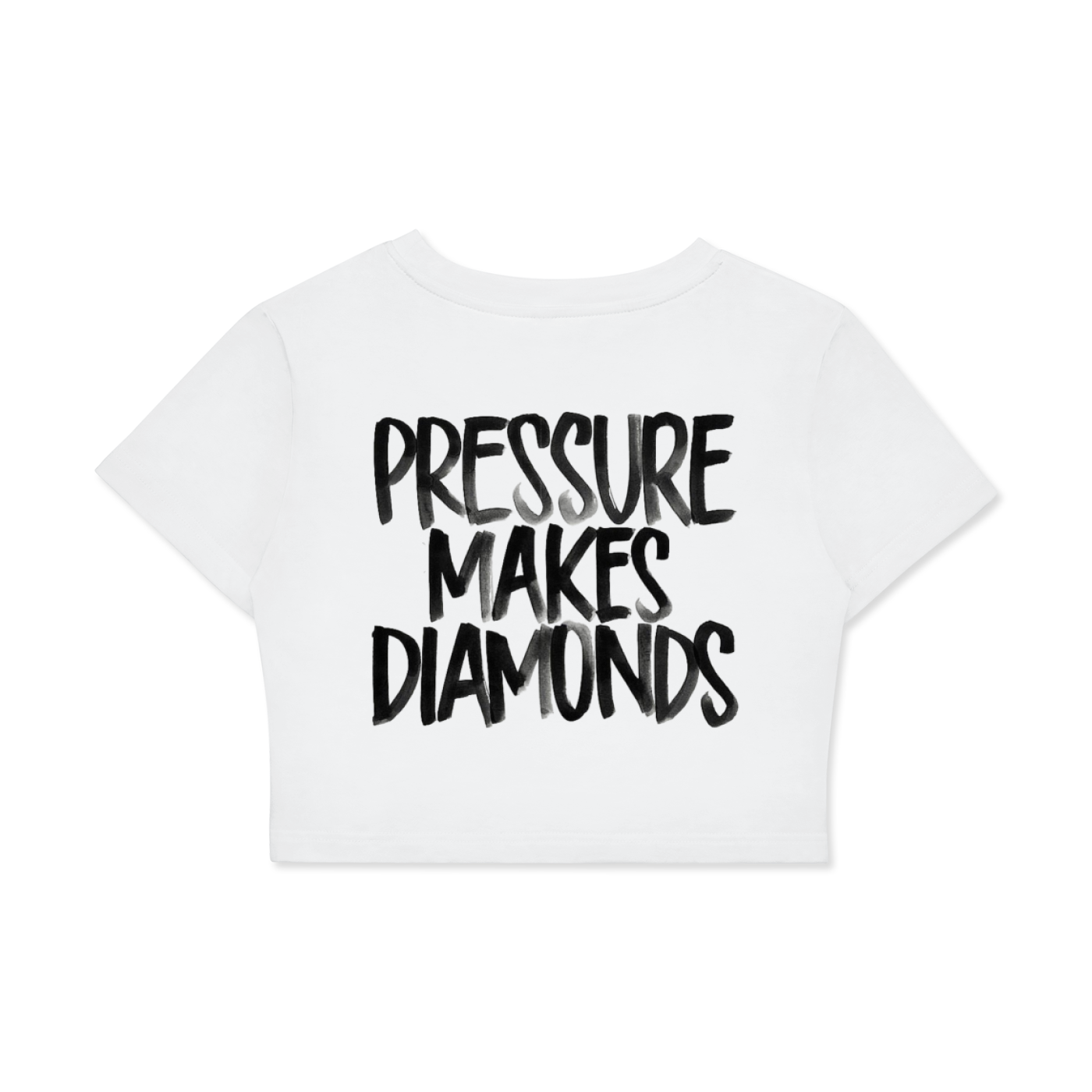 Pressure Makes Diamond Fitted Crop Tee
