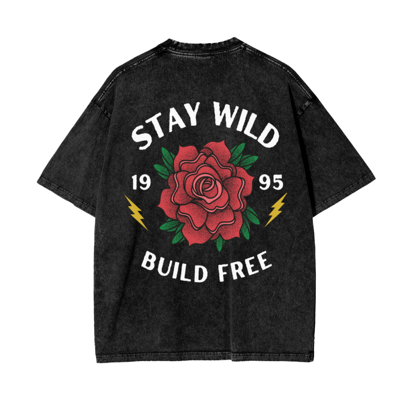 Stay Wild Build Free Oversize T-Shirt