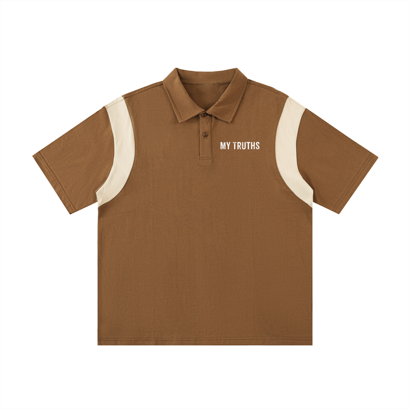 My Truths Contrast Panel Cotton Polo Shirt