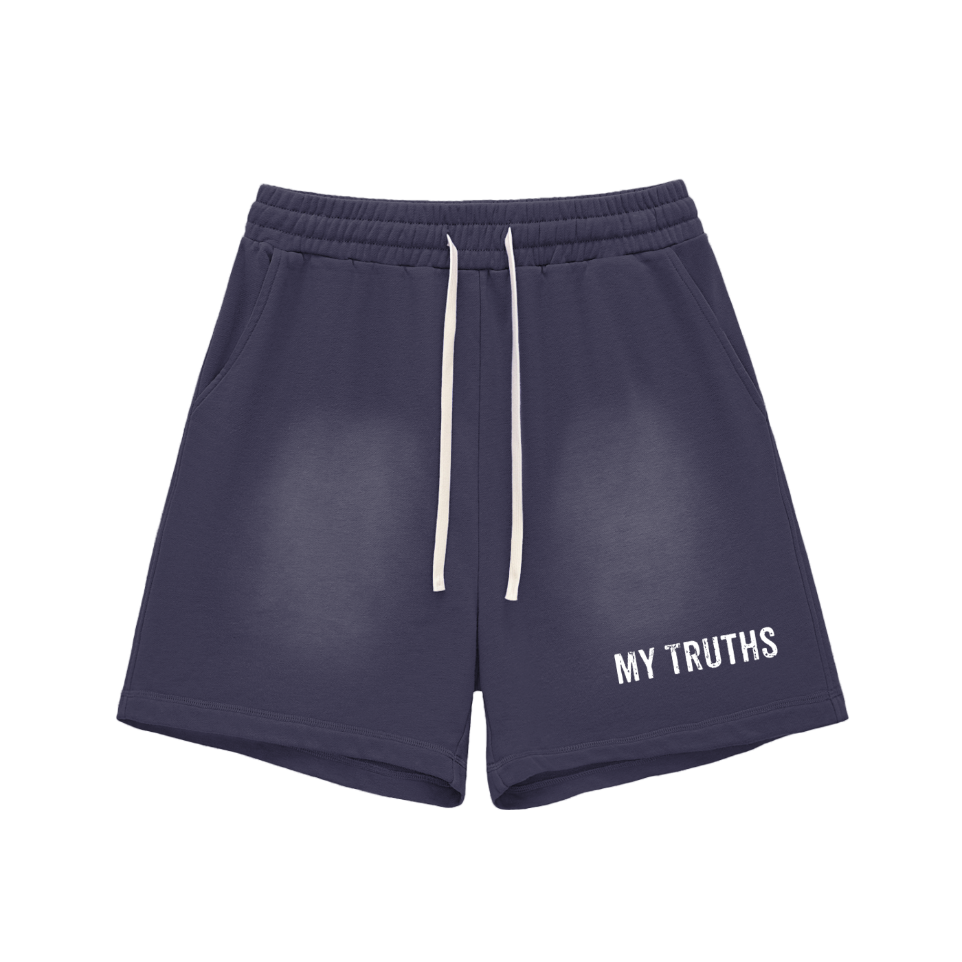 My Truths Sun Fade Raw Edge Cotton Shorts