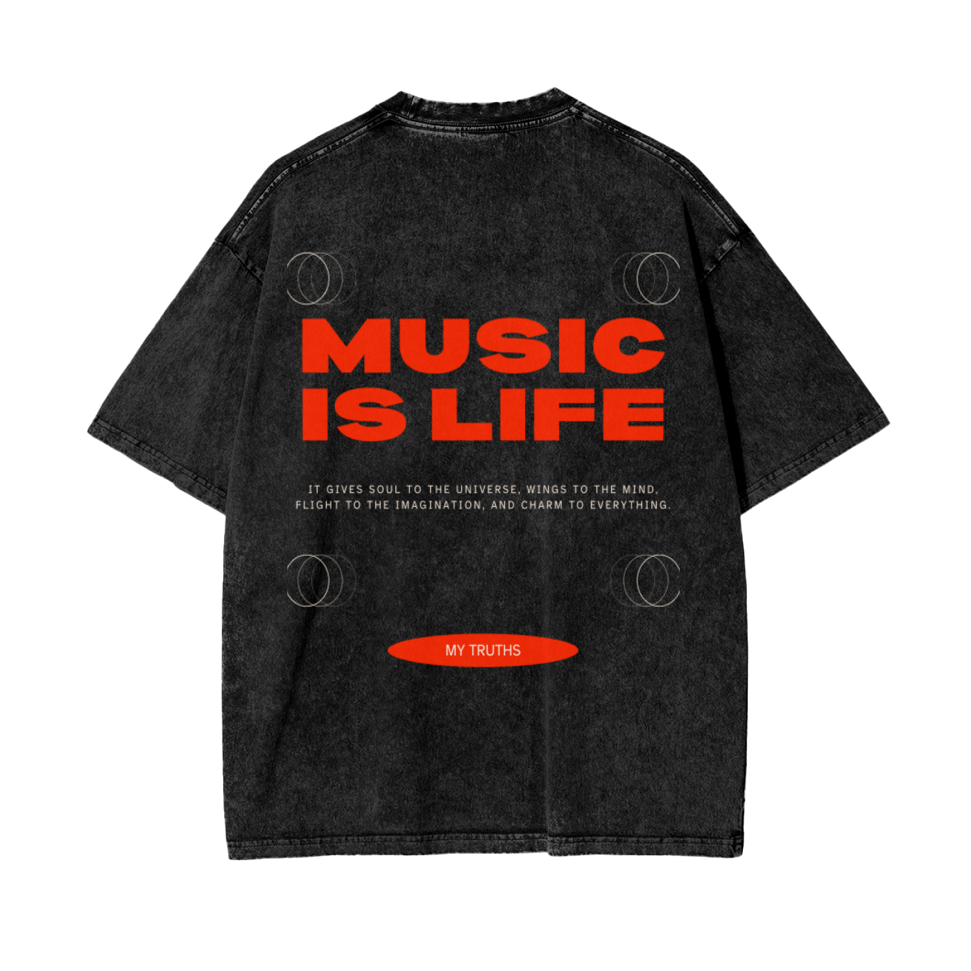Music Is Life Oversize T-Shirt