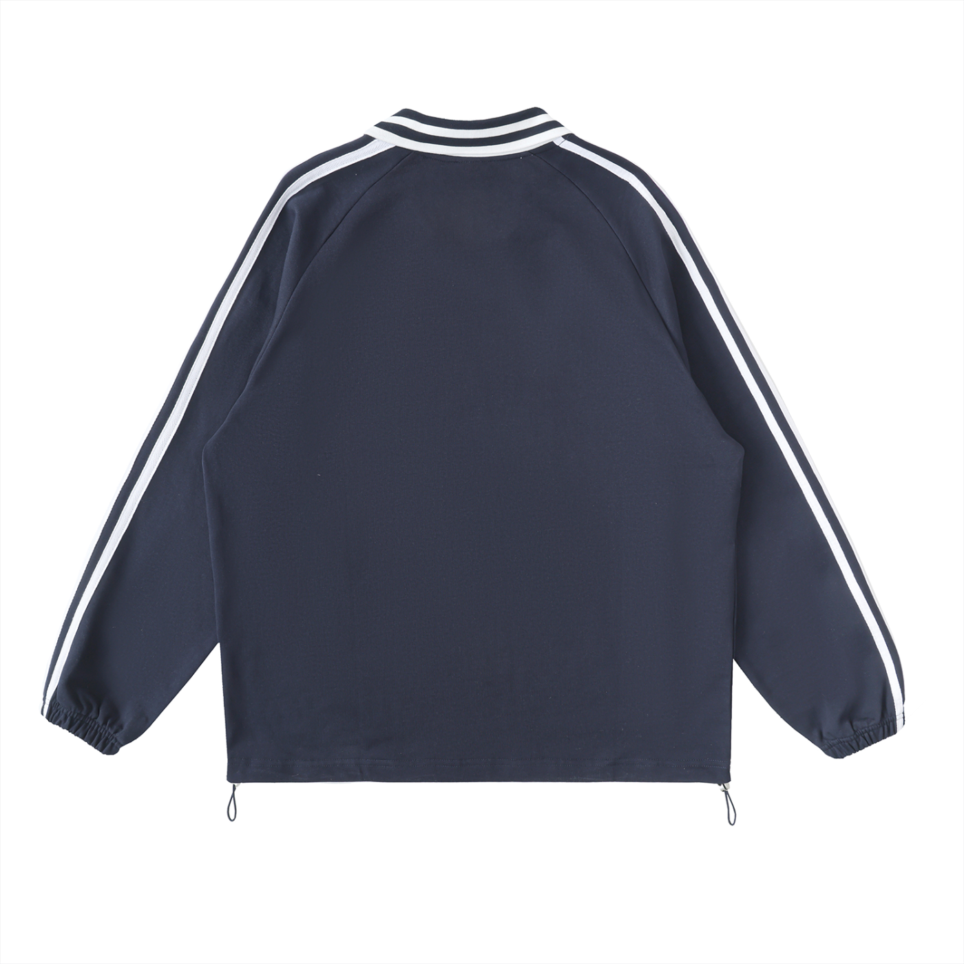 My Truths Contrast Striped Lapel Collar Sweatshirt