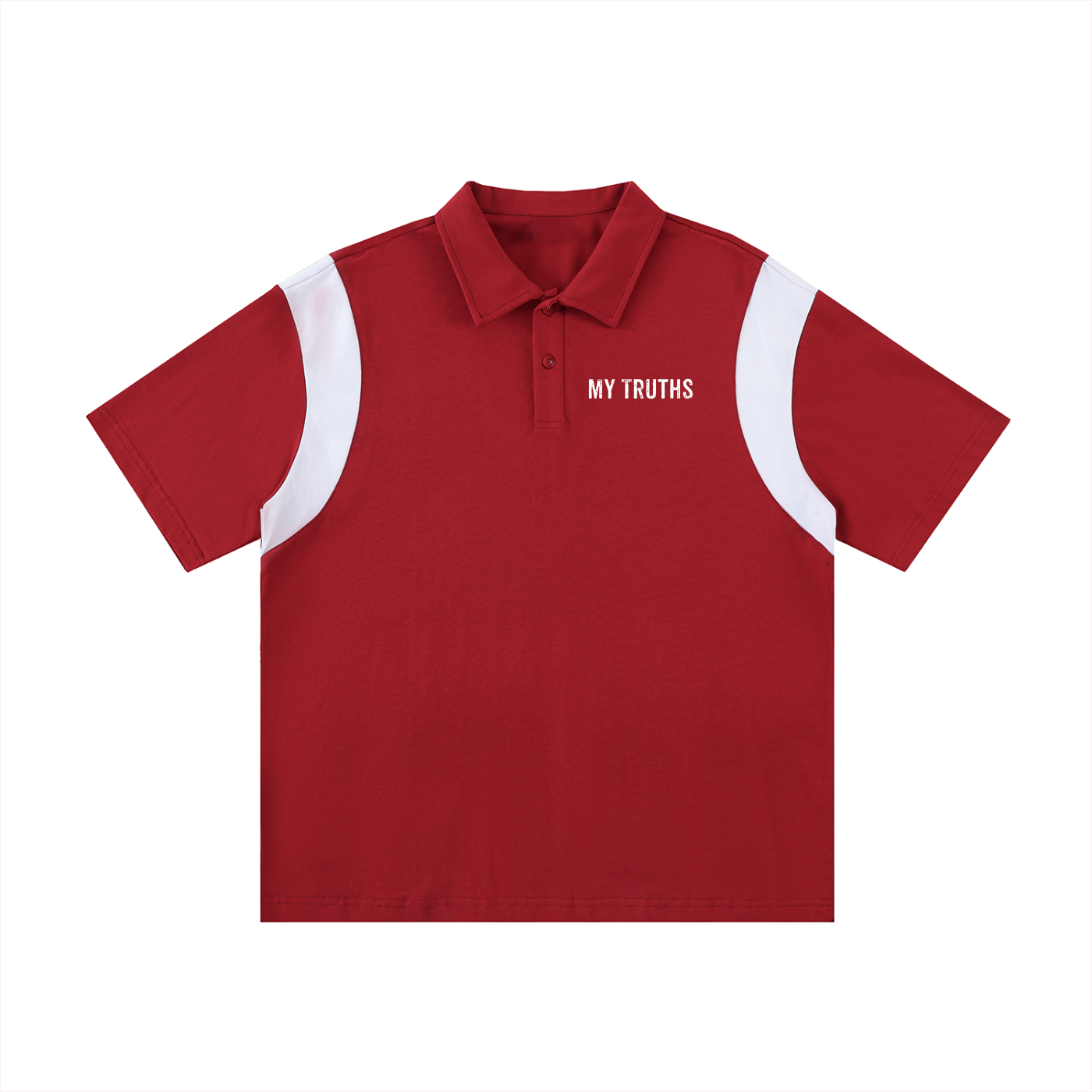 My Truths Contrast Panel Cotton Polo Shirt