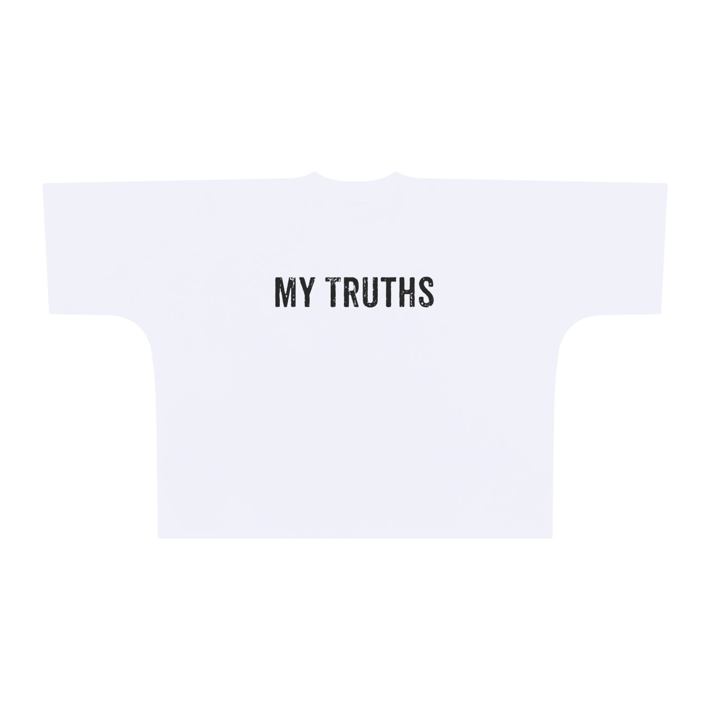 My Truths Oversize One-piece Pattern Cut Boxy Tee (Black)