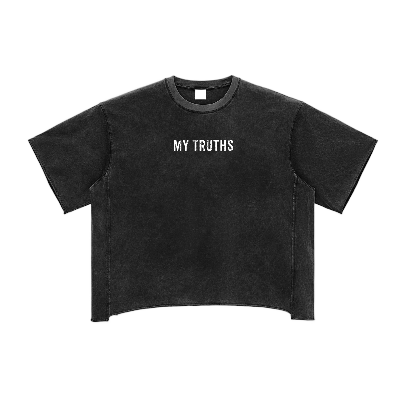 My Truths Raw Edge Snow Washed Boxy T-Shirt