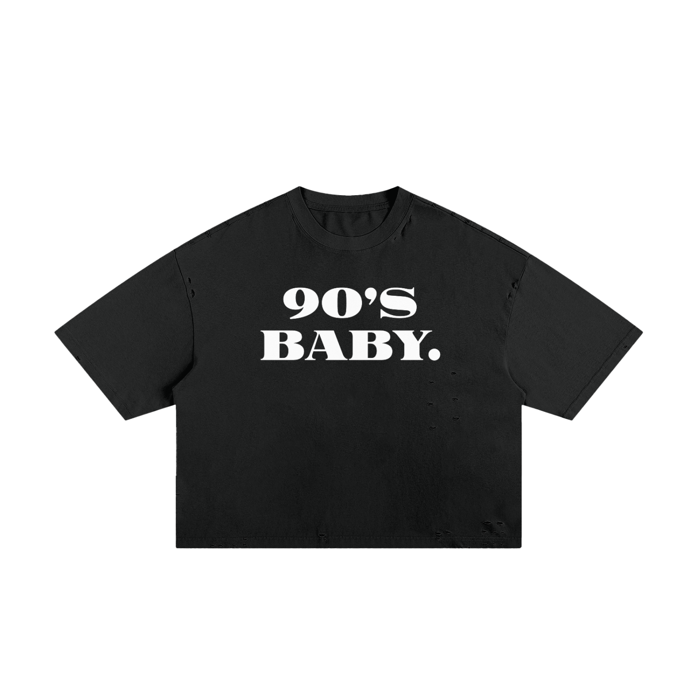 90's Baby Boxy Tee (black)