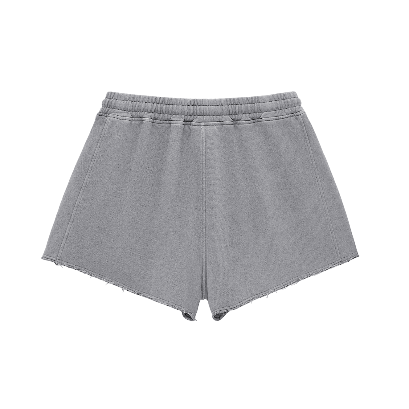 My Truths Snow Washed Raw Edge Drawstring Shorts