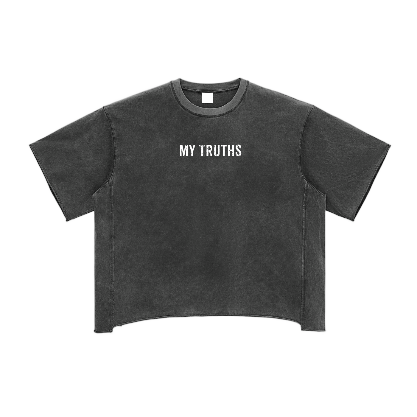 My Truths Raw Edge Snow Washed Boxy T-Shirt