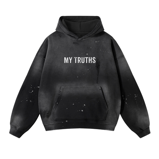 My Truths Vintage Wash Frayed Fleece Hoodie