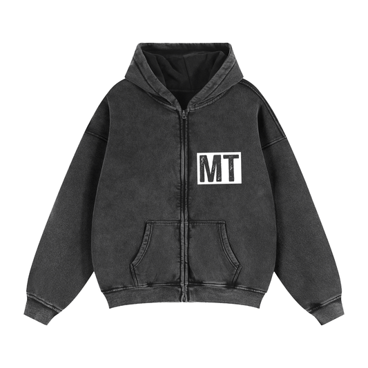 My Truths Zip-Through Boxy Fleece Hoodie