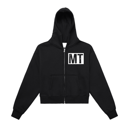 My truths Fleeced Zip-Up Cropped Hoodie