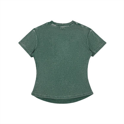 My Truths Vintaged-Wash Bodycon Cotton T-Shirt