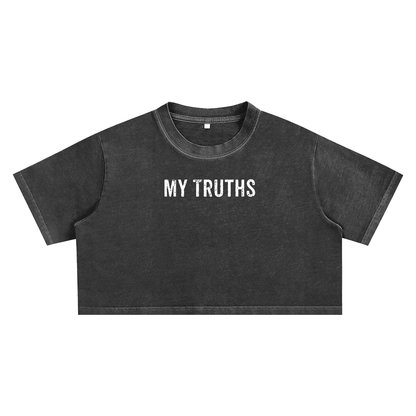 My Truths Snow Washed Crop Top