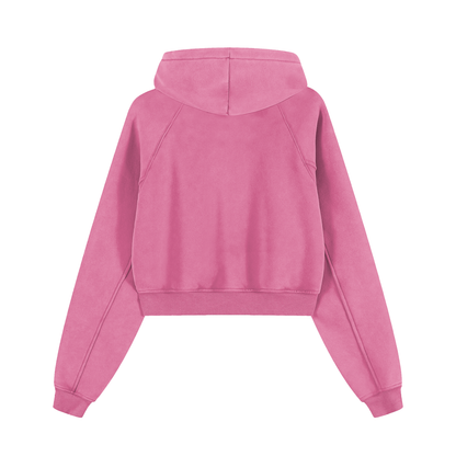 My Truths Snow Washed Cropped Hoodie