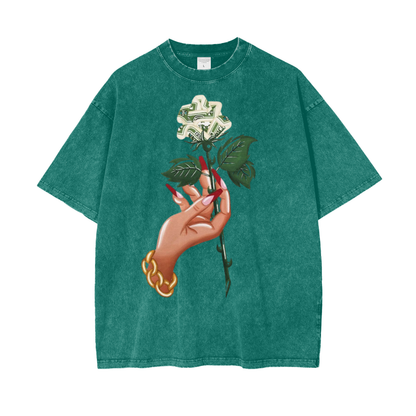 Rose Oversize Snow Washed T-Shirt