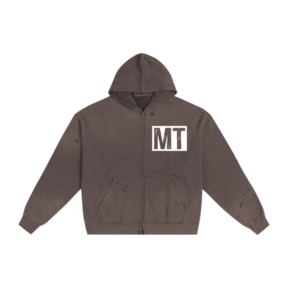My Truths Hand-Frayed Sunfade Zip Hoodie