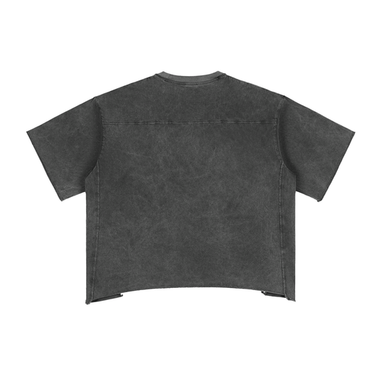 My Truths Raw Edge Snow Washed Boxy T-Shirt