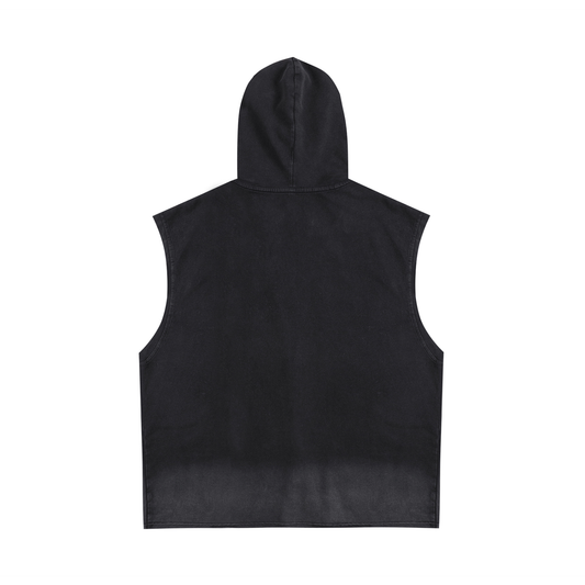 My Truths Vintage Washed Zip-Up Hooded Tank Top