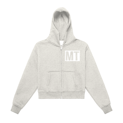 My truths Fleeced Zip-Up Cropped Hoodie