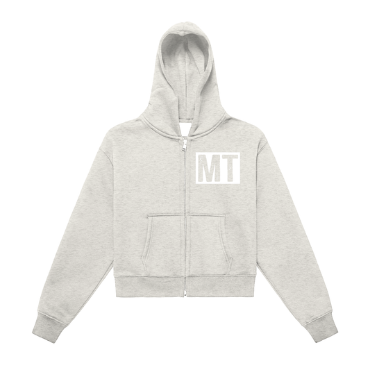 My truths Fleeced Zip-Up Cropped Hoodie