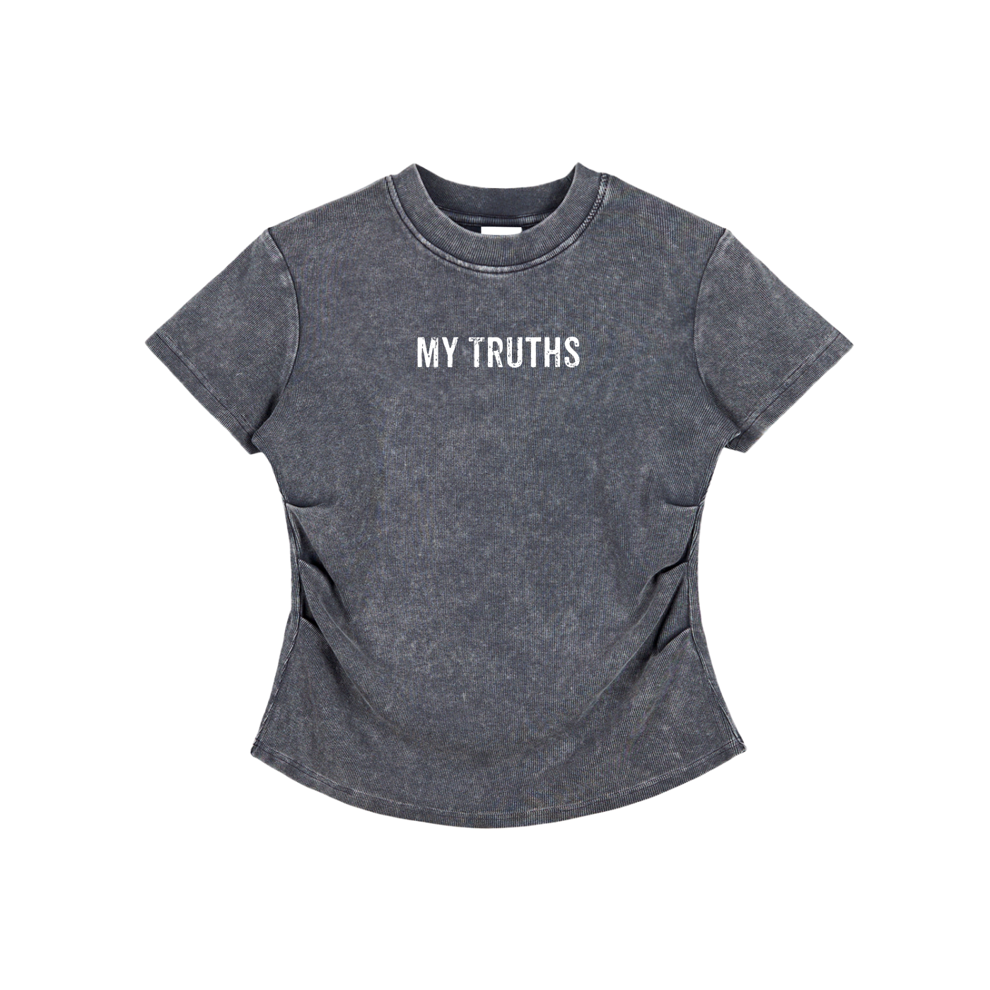 My Truths Vintaged-Wash Bodycon Cotton T-Shirt