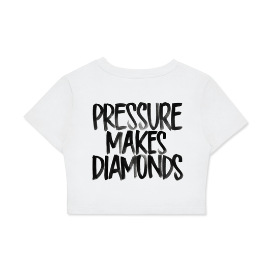 Pressure Makes Diamond Fitted Crop Tee