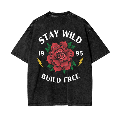 Stay Wild Build Free Oversize T-Shirt