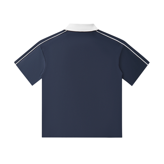 My Truths Contrast Collar Short-Sleeve Polo Shirt