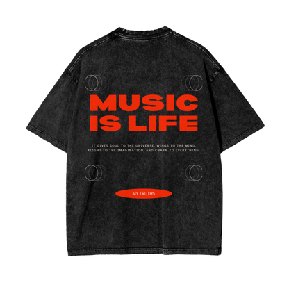 Music Is Life Oversize T-Shirt