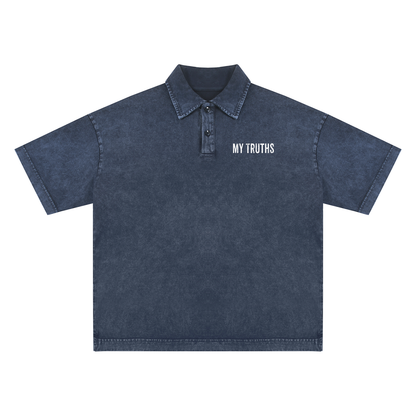 My Truths Heavyweight Snow-Washed Polo T-Shirt