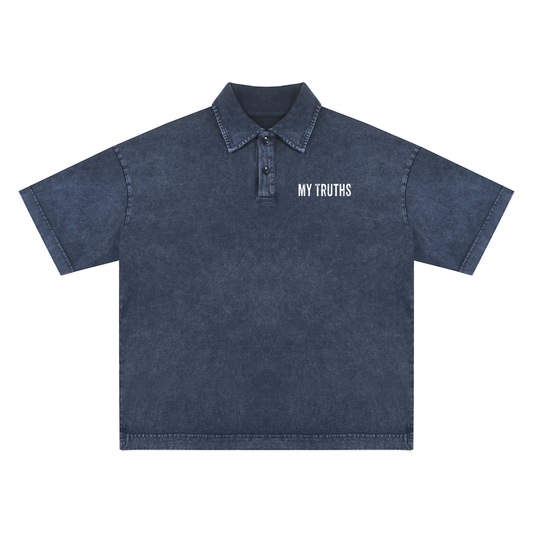 My Truths Heavyweight Snow-Washed Polo T-Shirt