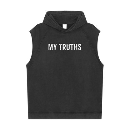My Truths Snow Washed Sleeveless Hoodie