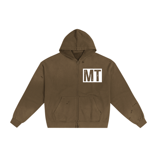 My Truths Hand-Frayed Sunfade Zip Hoodie