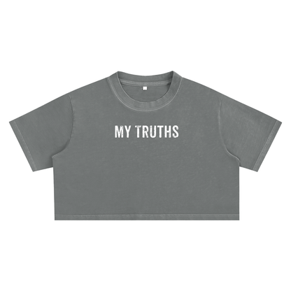 My Truths Snow Washed Crop Top