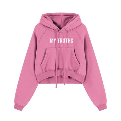 My Truths Snow Washed Cropped Hoodie