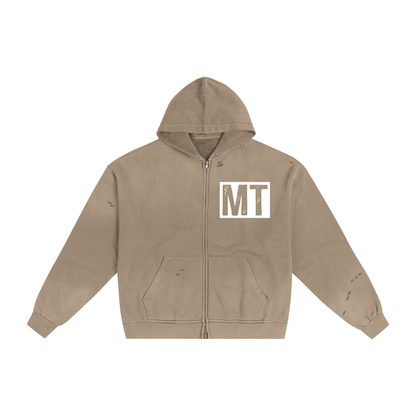 My Truths Hand-Frayed Sunfade Zip Hoodie