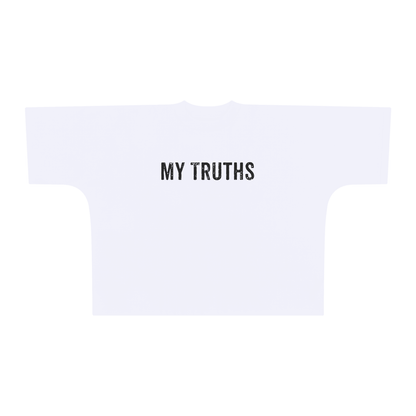 My Truths Oversize One-piece Pattern Cut Boxy Tee (Black)