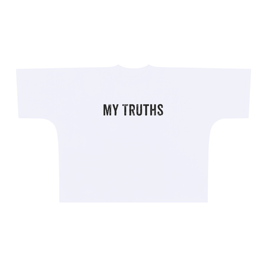 My Truths Oversize One-piece Pattern Cut Boxy Tee (Black)