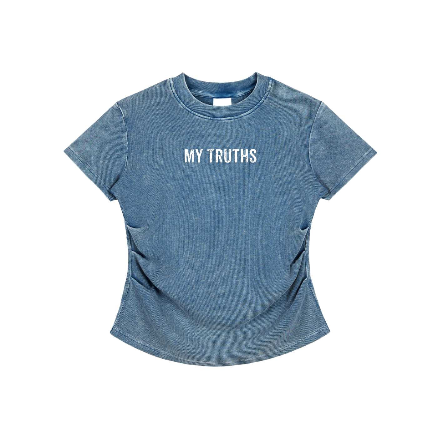 My Truths Vintaged-Wash Bodycon Cotton T-Shirt