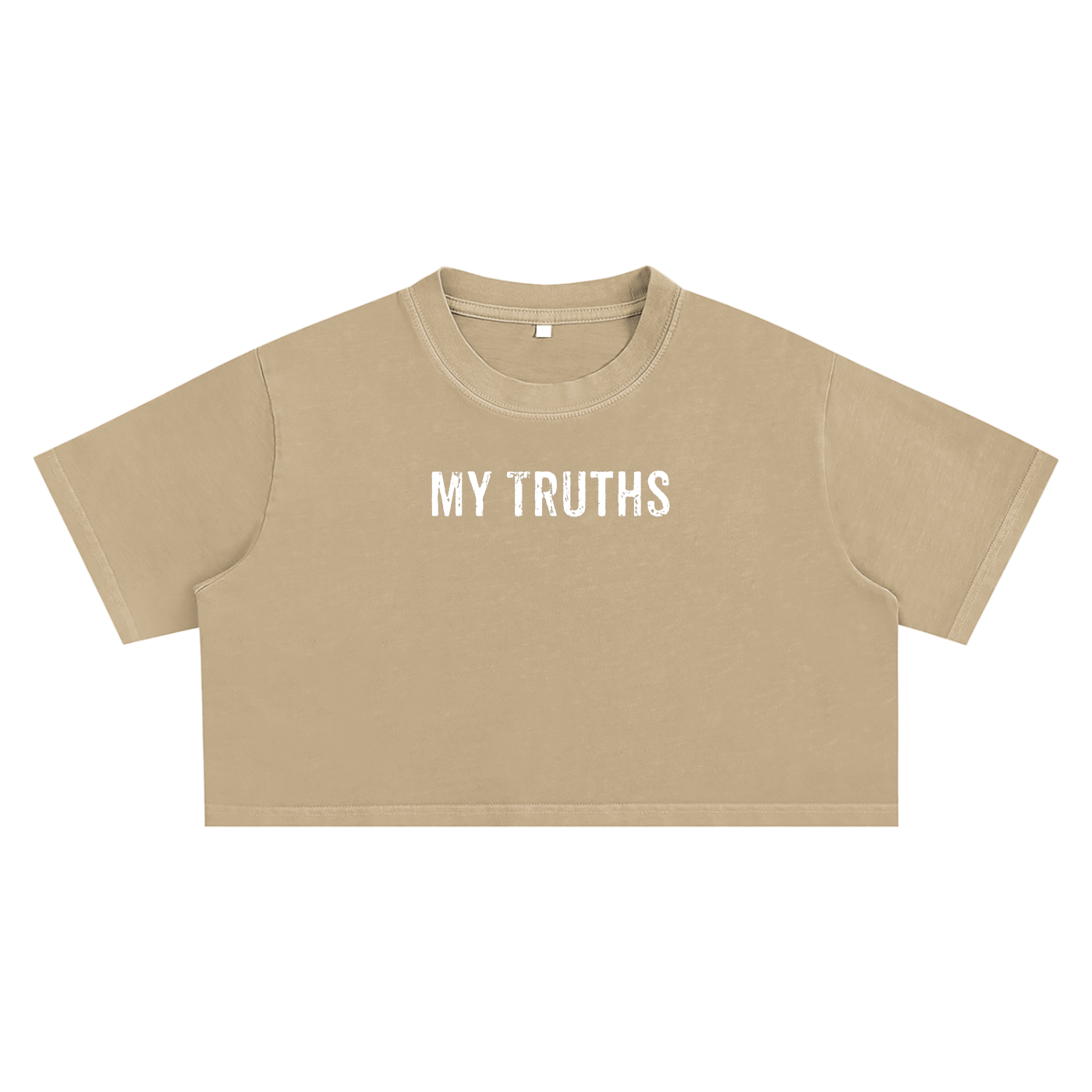 My Truths Snow Washed Crop Top