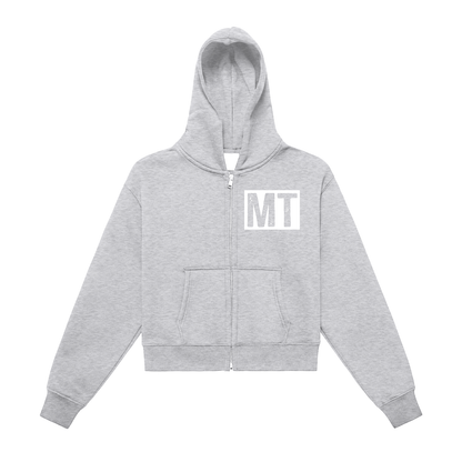 My truths Fleeced Zip-Up Cropped Hoodie