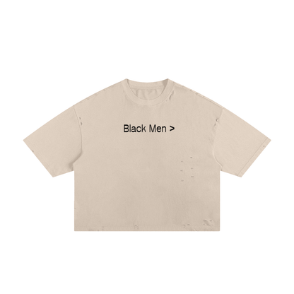 Black Men Boxy Tee