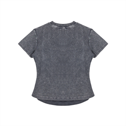 My Truths Vintaged-Wash Bodycon Cotton T-Shirt