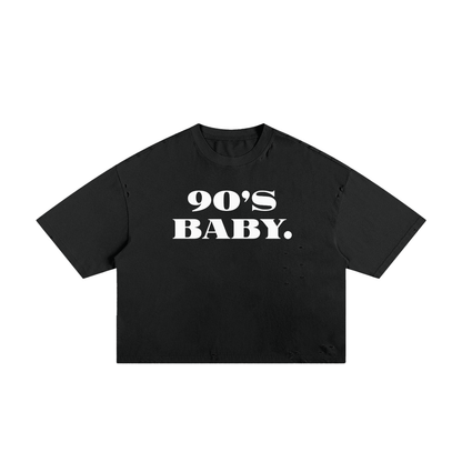 90's Baby Boxy Tee (black)