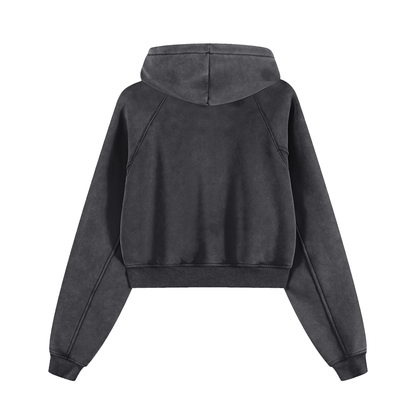 My Truths Snow Washed Cropped Hoodie